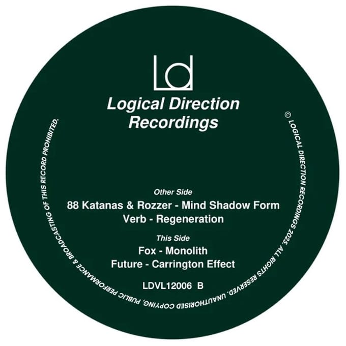 88 Katanas & Rozzer / Verb / Fox / Future - Mind Shadow Form / Regeneration / Monolith / Carrington Effect (12" Single)