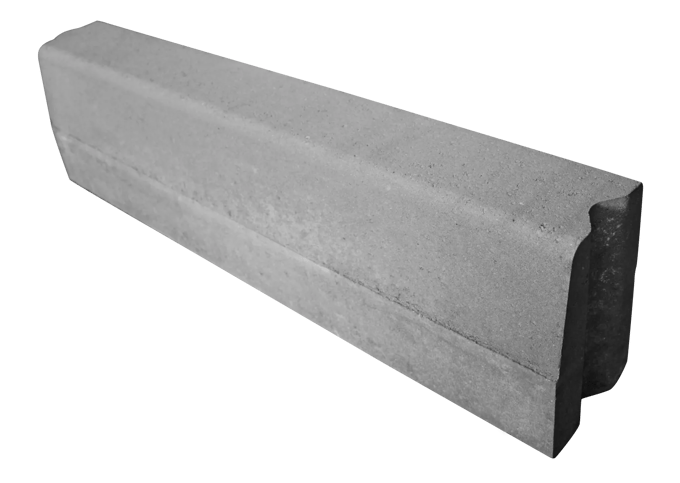 Trottoirband 13/15x25x100 grijs GRN+ KOMO