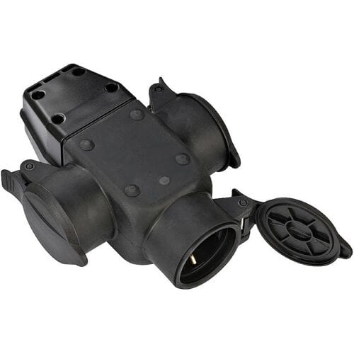 Brennenstuhl 1082120 3-voudige koppeling Rubber 230 V Zwart IP44