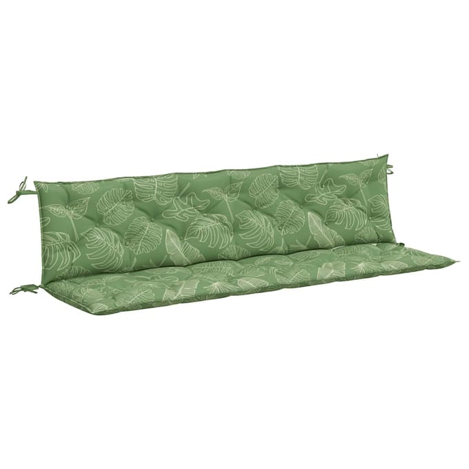 vidaXL - Tuinbankkussens - 2 - st - bladpatroon - 200x50x7 - cm - stof