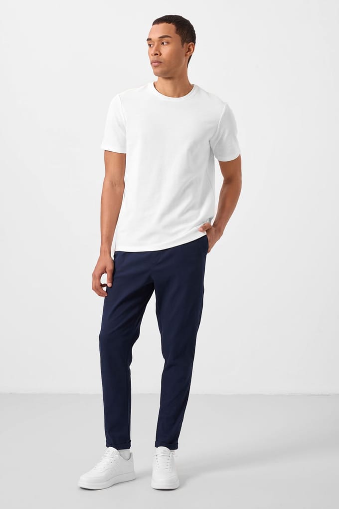 Heren Chino's met Rechte Pijpen van Gabardine