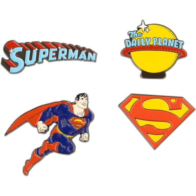 Grupo Erik DC Comics Superman - Set Of 4 Pin - Multicolours
