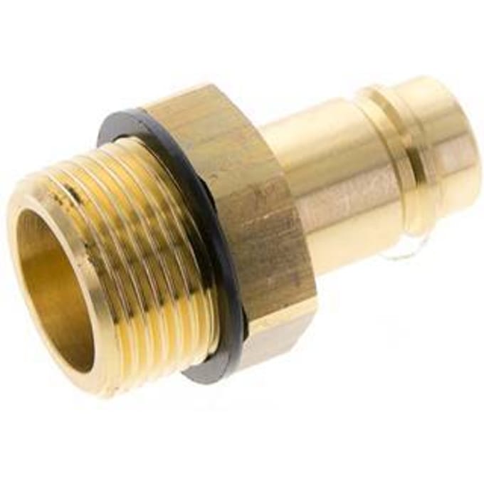 Messing DN 15 Luchtkoppeling Insteeknippel G 1 inch Buitendraad - CLP15-M-B-P-100