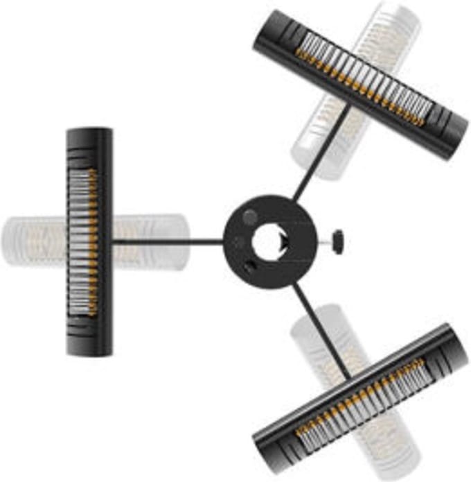 BEV™ HM S 3 x1000W met RC terras heater