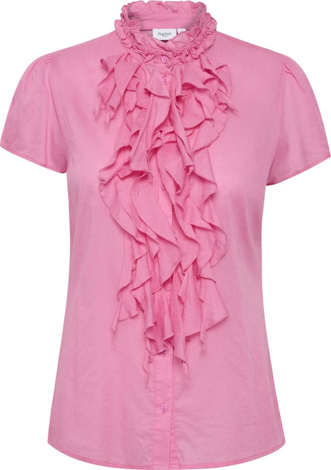 Saint Tropez TilliSZ SS Shirt Dames Blouse - Maat S