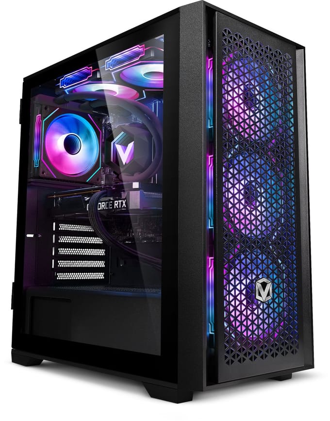 Vibox Gaming PC - Intel i9 12900KF - RTX 5070 - 32GB RAM - 1TB SSD - Windows 11 - WiFi 6 + Bluetooth 5.4 - Waterkoeling