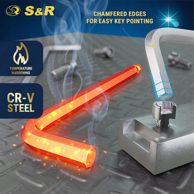 S&R Inbussleutel Lang met Kogelkop HEX 1,5x90x14 mm CrV
