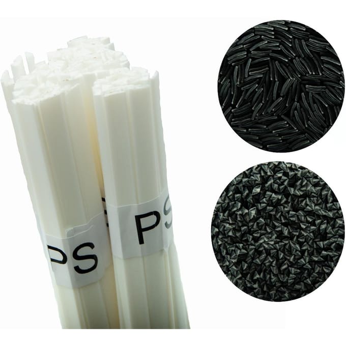 Rosfix Kunststoflasdraad PS GPPS - Wit 100 g - Draad 42 cm, Mix 8mm/3,5mm