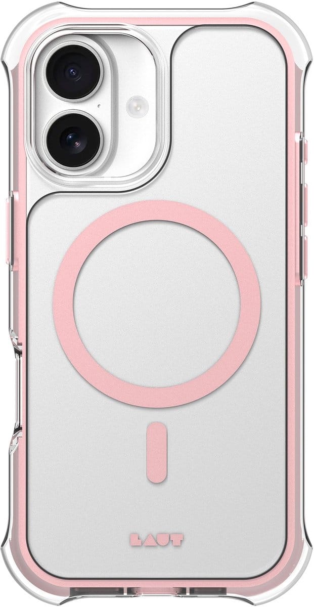 LAUT Aero Protect iPhone 17 Hoesje – Lace Pink – Transparant – MagSafe Compatibel