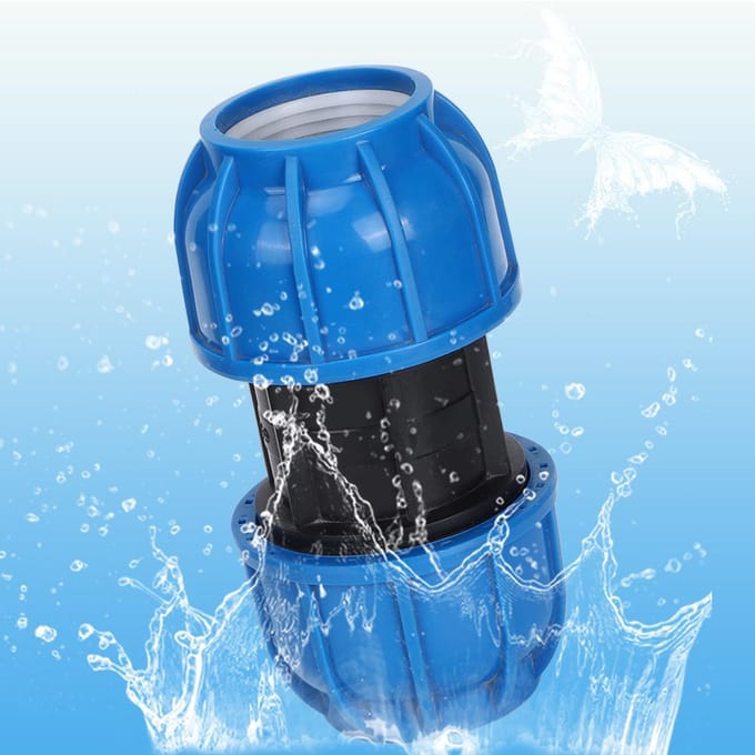 Waterpijp Koppelingen PE Plastic Rechte Pijp Koppeling Adapter 63mm naar 63mm