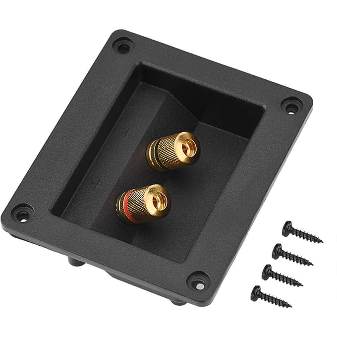 Akoestische componenten voor HiFi-luidspreker 2 koperen aansluitklemmen kabelconnector doosbehuizing black