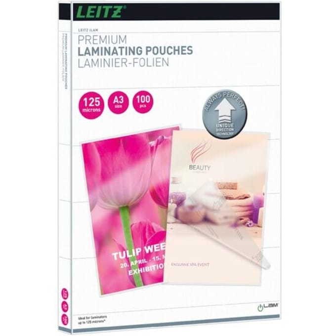 Leitz Lamineerfolie DIN A3 125 micron glanzend 100 stuk(s)