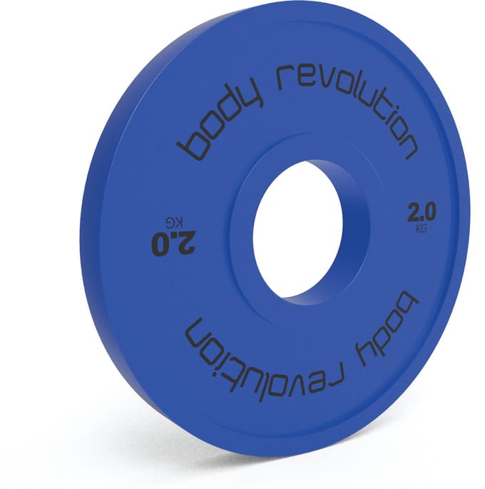 Fractionele halterschijven - blauw - 2 kg - set van 2