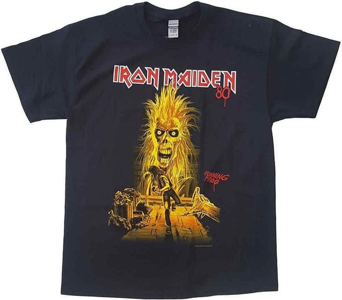 Iron Maiden - Debut Album 40th Anniversary Heren Tshirt - M - Zwart