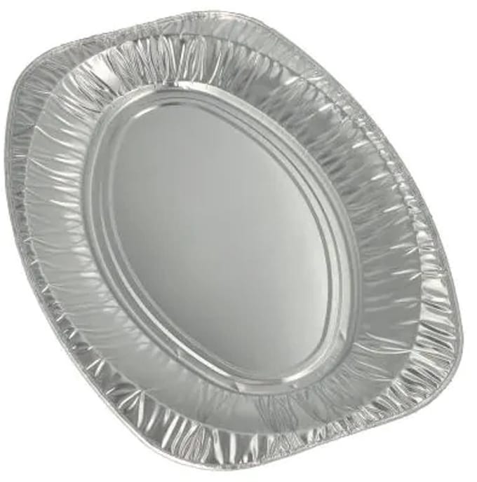 10x 3 Alu serveerschalen ovaal 43 cm x 29 cm