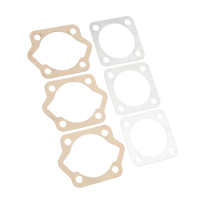 6 stuks cilinderkop basispakkingset aluminium papier voor 2-takt 66cc 80cc gemotoriseerde fietsen white