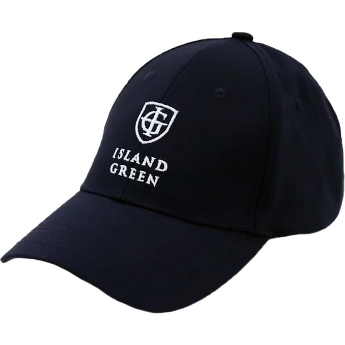 Island Green Heren Logo Gebogen Piek Golfpet (Marine)