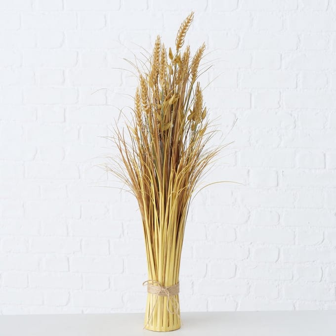 Decoratie takken - Haver - Tarwe - 74cm - Ø8cm - Goud - Kunststof