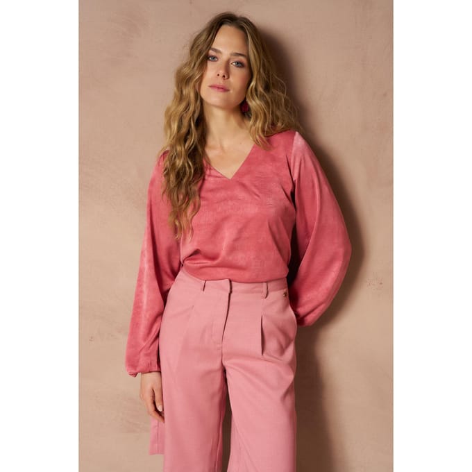 Top Ilou - Bow relaxed | Coral