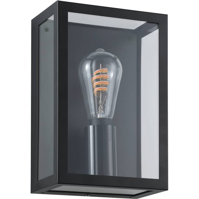 EGLO Buitenwandlamp Alamonte-Z, zwart, hoogte 26 cm, E27-smart