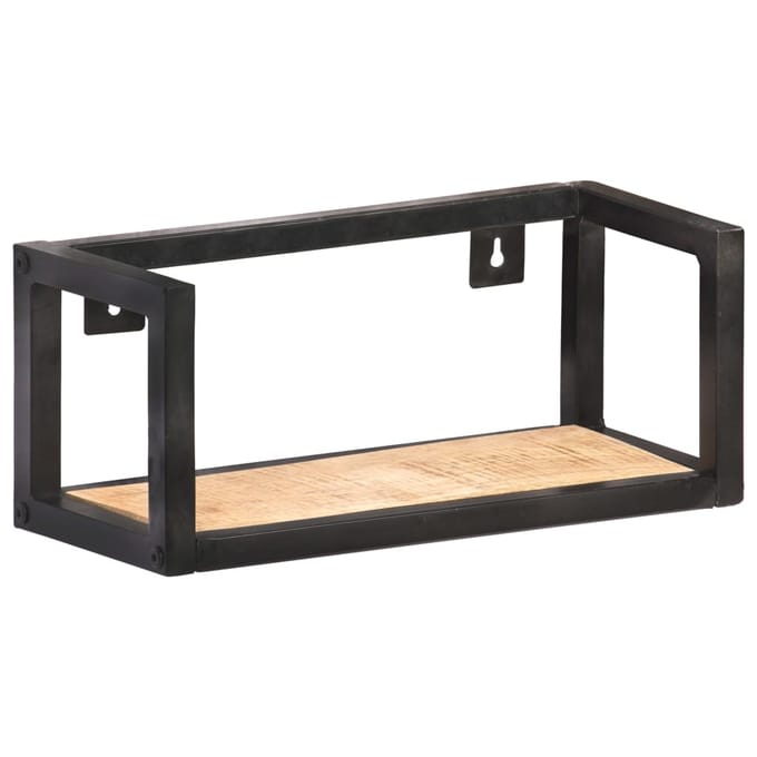 vidaXL - Wandschappen - 2 - st - 40 - cm - ruw - mangohout