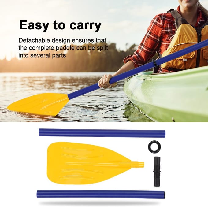 1 Paar Afneembare Kajak Kano Opblaasboot Peddel Riem Watersport Accessoire zwart
