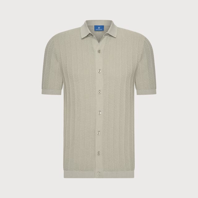 Blue Industry poloshirt korte mouw beige