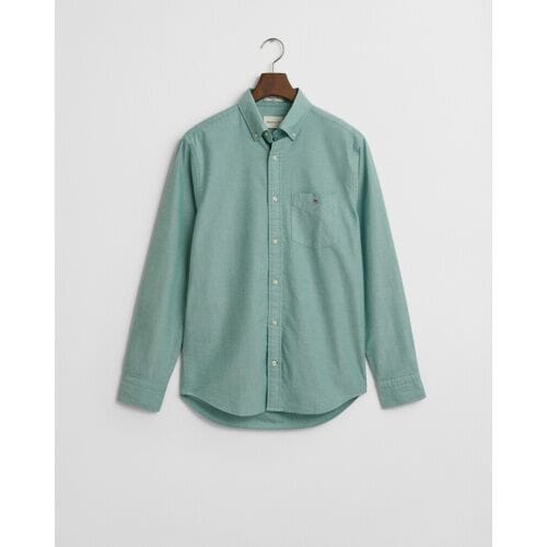 Gant Overhemd Uni Oxford Button Down Diep Groen / male