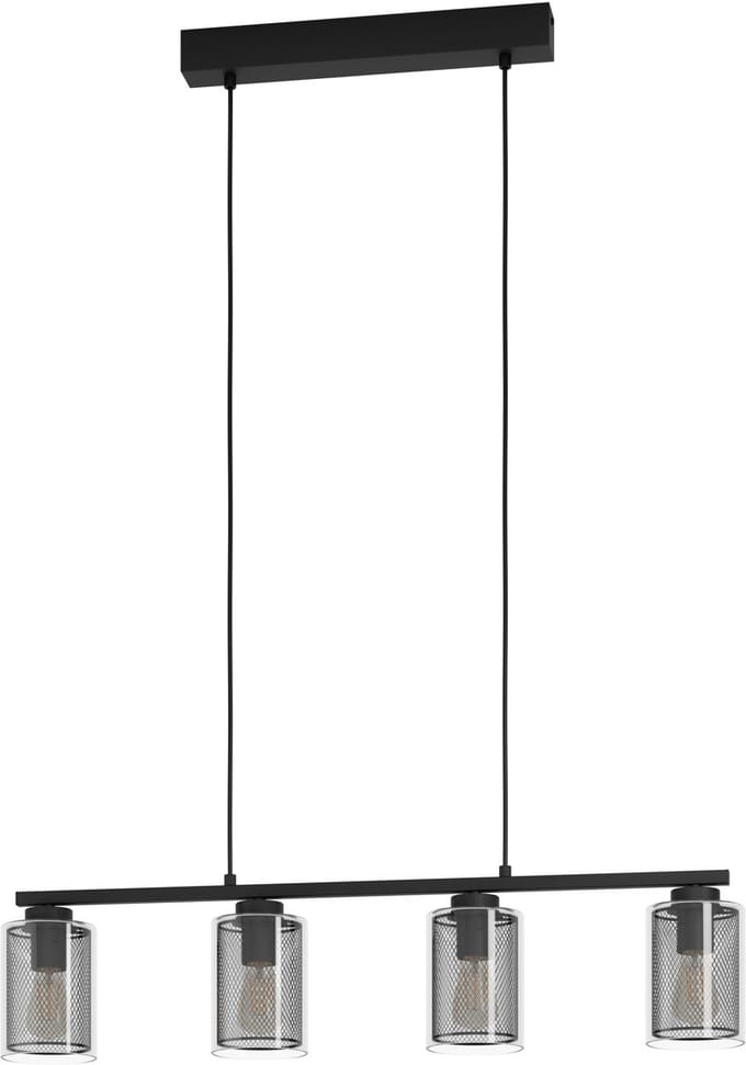 EGLO Zocabon Hanglamp - E27 - 81.5 cm - Glas - Zwart