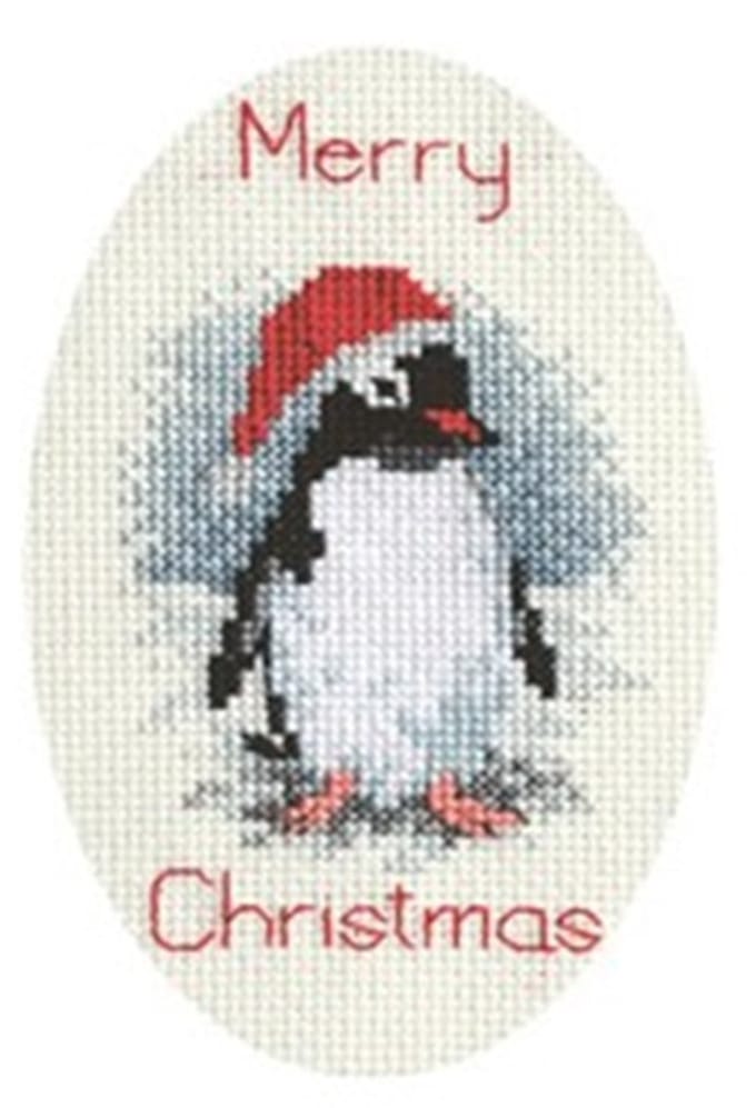 Borduurpakket Kerstkaart "Penguin"