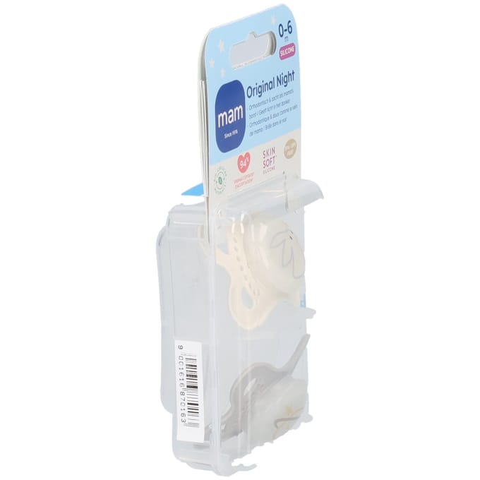 Mam Original fopspeen Night 0-6 maanden Beigebrown unisex