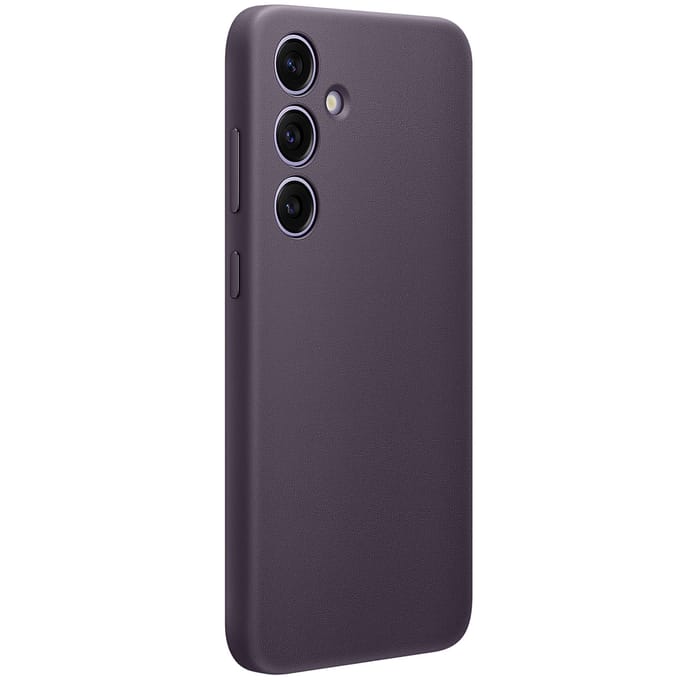 Samsung Vegan Leather Case - Geschikt voor Samsung Galaxy S24 Plus - Dark Violet