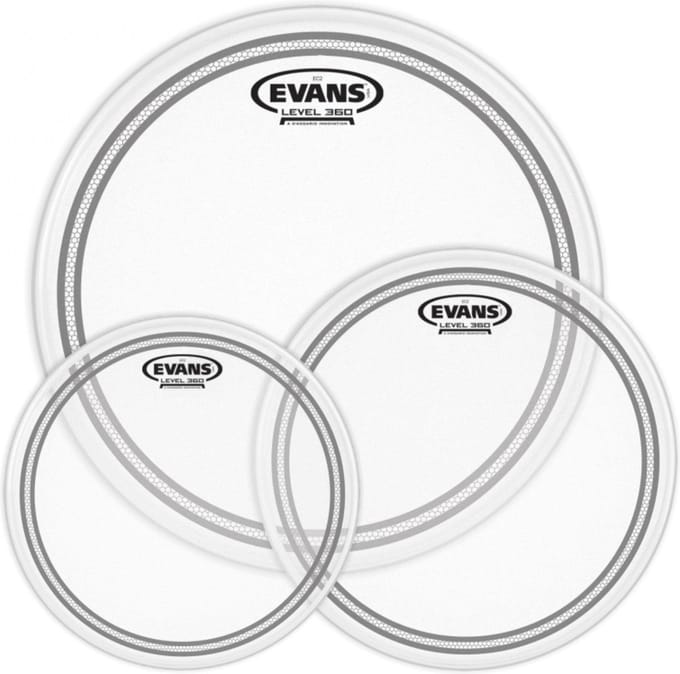 Evans velSet EC2 SST, coated, Rock, ETP-EC2SCTD-R - Drumvellen set