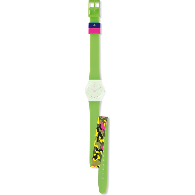 Swatch Plastic - Originals Small (25mm) - L ALG128 LG128 Camovert Horlogeband