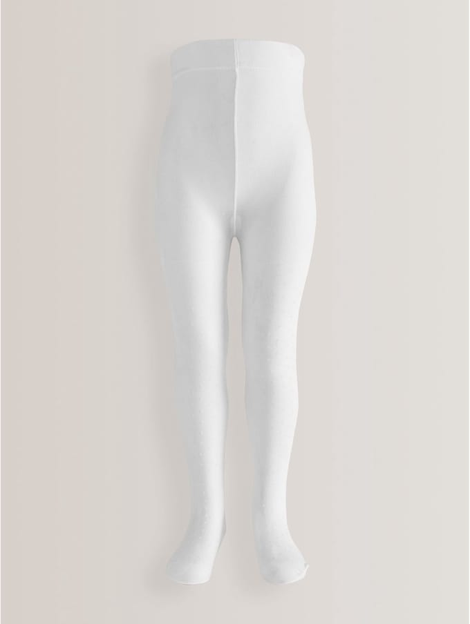Next - Meisjes - 40-denier maillot met stippen - Wit