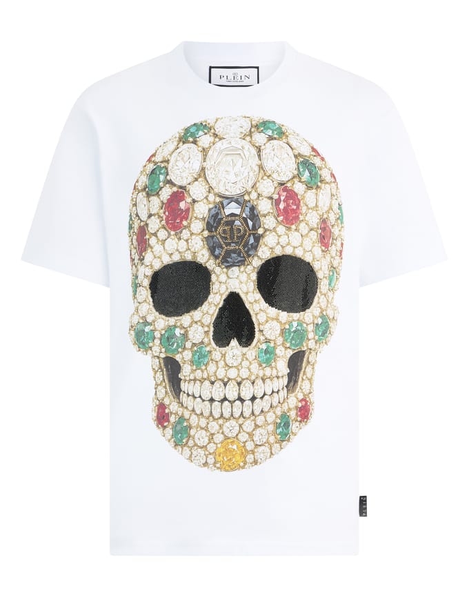 Round Neck T-Shirt Skull Stones