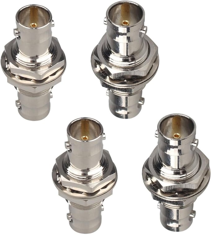 Allecto - BNC Female Barrel Connector - Antennas Coaxial Extension Cable - Surveillance System Video - CCTV Camera - DVR Recorder - SDI Device -