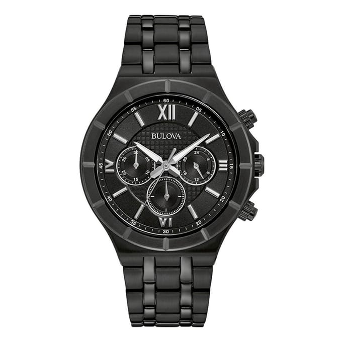 Bulova 98A242 Horloge - Staal - Zwart - Ø 41 mm