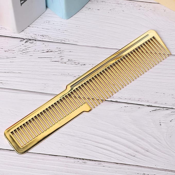 Professionele haarkam, kapsalon, tondeuse en styling-kam-gereedschap (goud)
