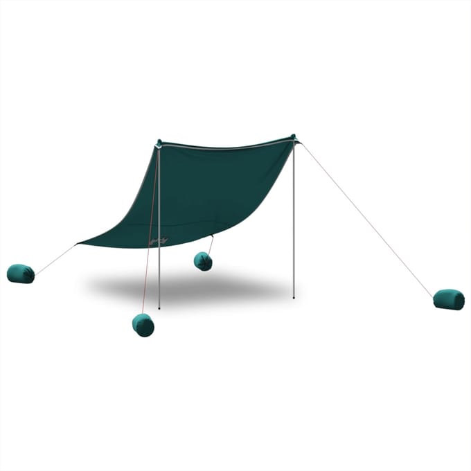 vidaXL - Strandluifel - met - zandankers - 214x236 - cm - groen