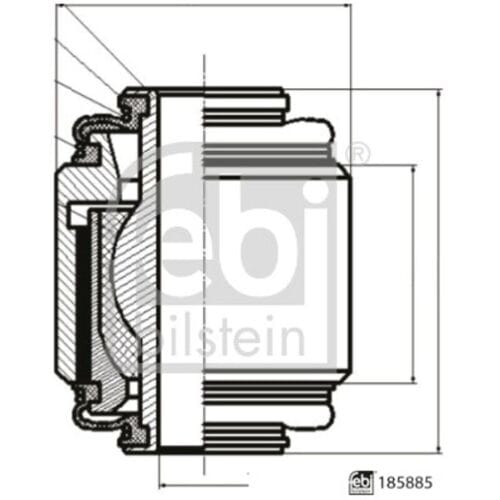 Silent block, draagarmrubber FEBI BILSTEIN 185885