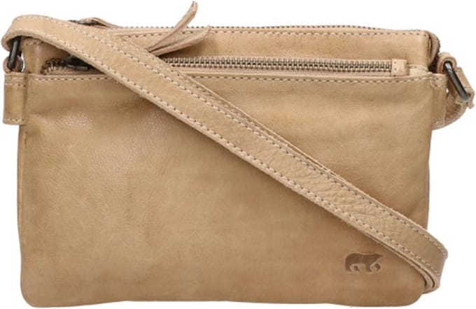 Bear Design Kleine Crossbodytas / Schoudertas Dames - Leer - Maithe - Beige