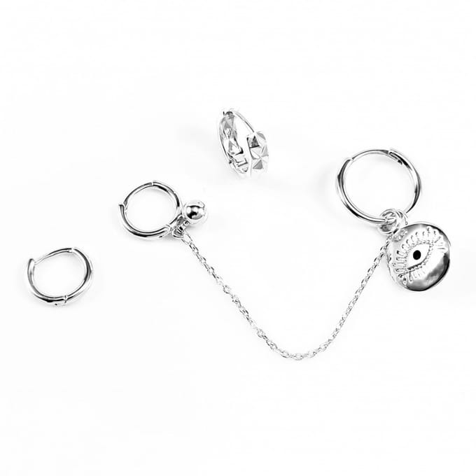 Dottilove Sieraden - Oorringen Set - 4 Stuks - Dames Oorbellen - Plated