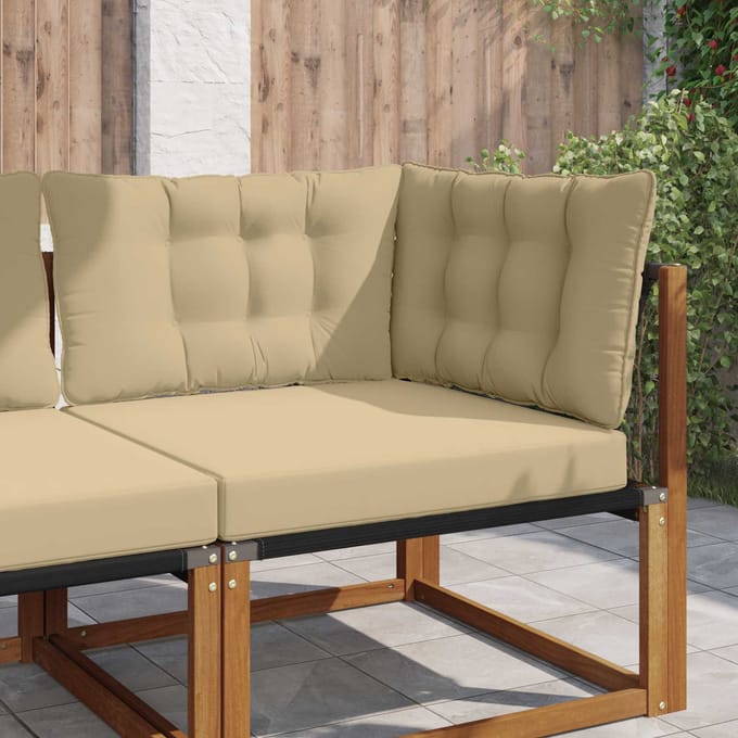 vidaXL - Buitenbankkussen - Polyester - Beige - 68,5 - x - 68,5 - cm
