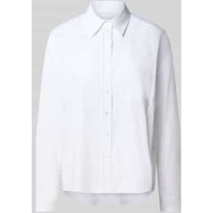 regular fit overhemdblouse van katoenmix