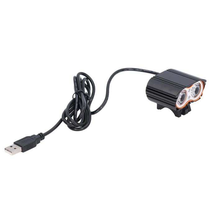 LED Fietskoplamp Aluminiumlegering Super Helder Fietslicht voor Wegrace USB-voeding gray