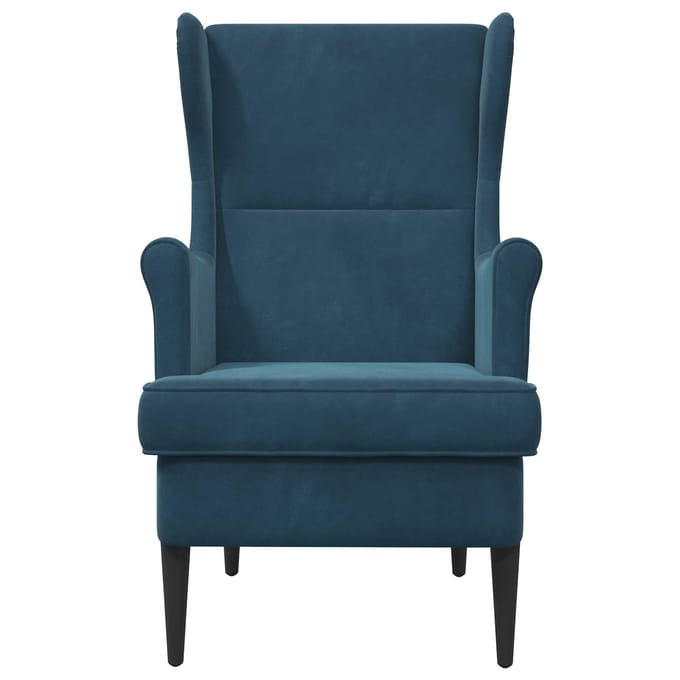 vidaXL - Fauteuil - Blauw - Fluweel
