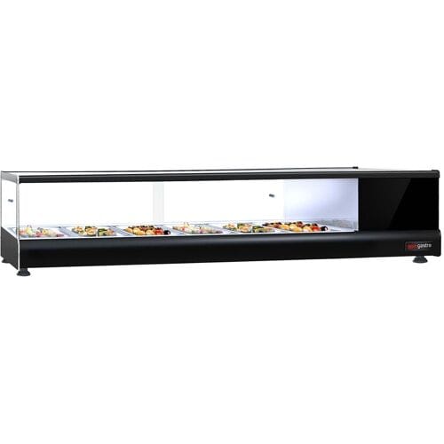 GGM Gastro Tapas-Kühlvitrine PREMIUM - 6x GN 1/3 - Schwarz