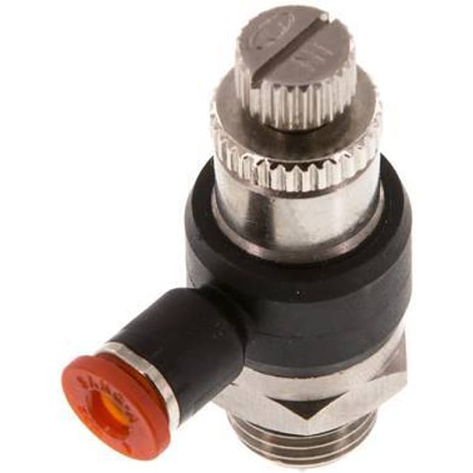 L-stuk Regelventiel 4 mm - G1/4'' Regeling-in Messing/Nylon