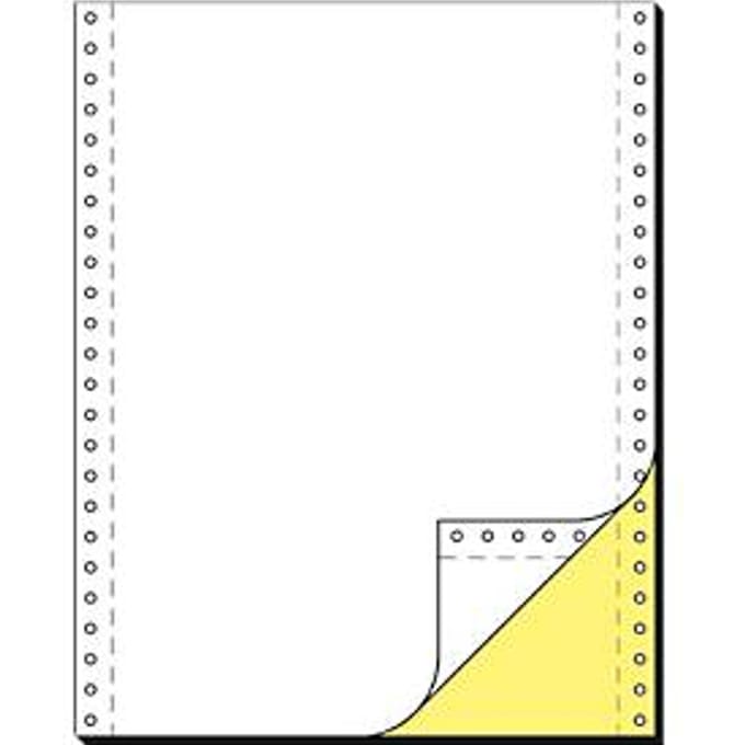 Schäfer Shop Select Computer-kettingpapier, LP, SD, gele kopie, 2-voudig blanco, 1000 stuks